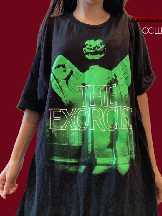 Walmart Other - Gothic the Exorcist Neon Green Horror Shirt
